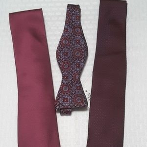 Lot of 3 Men's Ties - Red / Burgandy